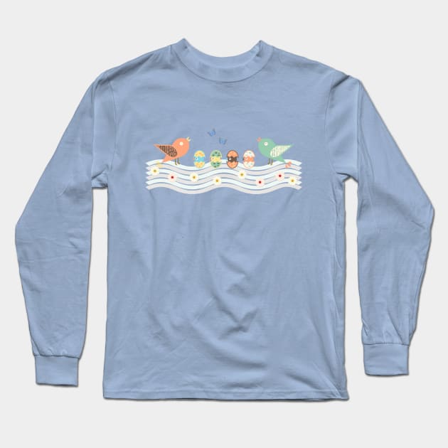 Cute birds Long Sleeve T-Shirt by Gaspar Avila